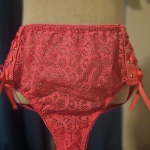 Victoria's Secret Pink Lace-Up Thong